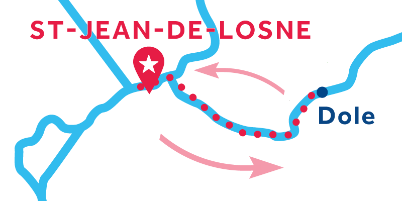 Saint-Jean-de-Losne RETURN via Dole
