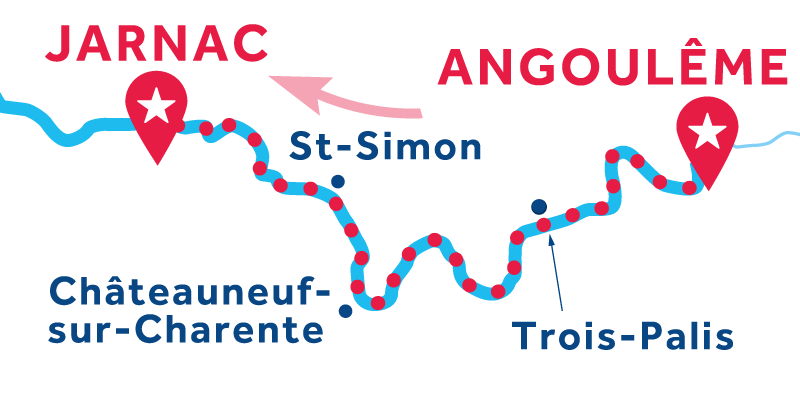 Angoulême à Jarnac