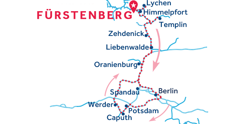 Fürstenberg ALLER RETOUR Via Berlin et Potsdam